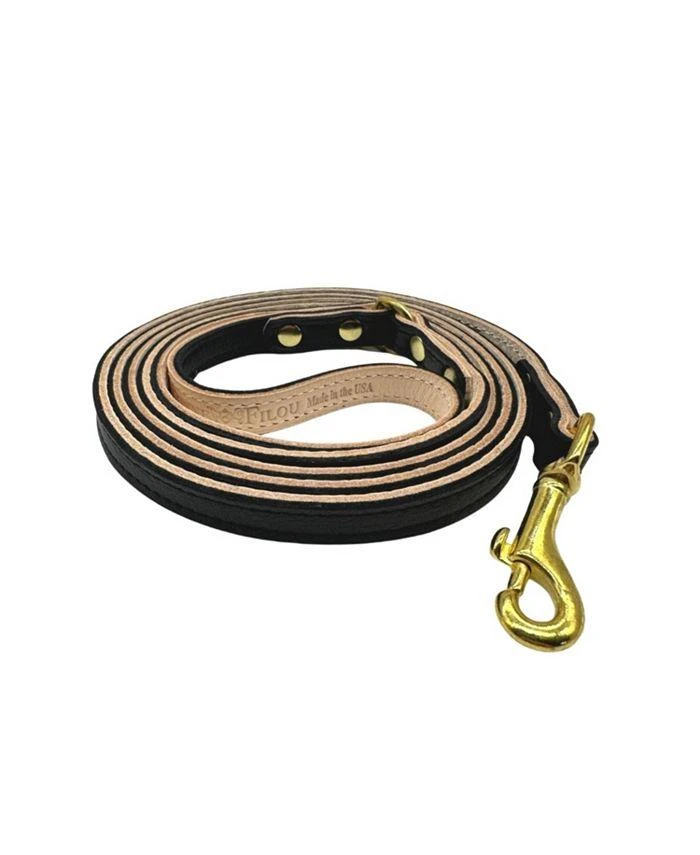 商品Bonne et Filou|Large 6' Plain Leather Dog Leash,价格¥710,第1张图片