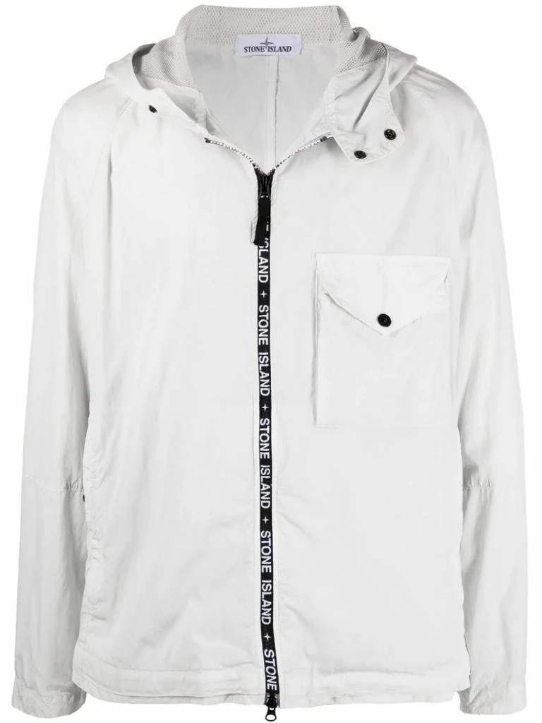 商品Stone Island|Stone Island Mens White Polyamide Outerwear Jacket,价格¥6056,第1张图片
