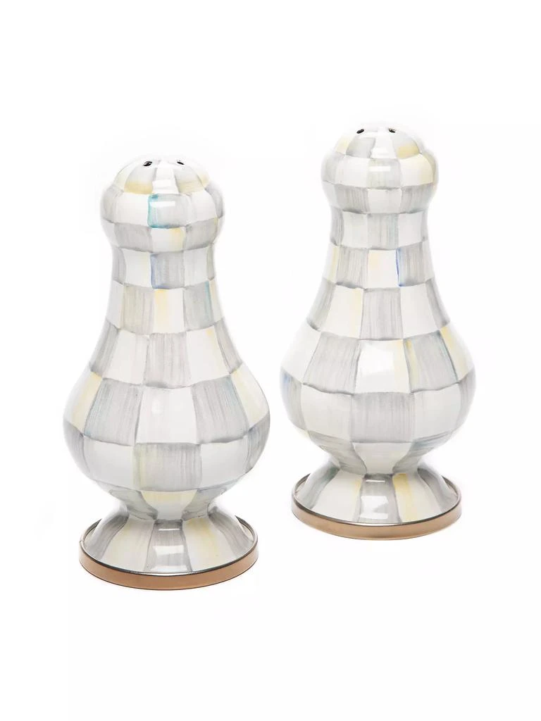 商品MacKenzie-Childs|Sterling Check Enamel Salt &amp; Pepper Shaker Set,价格¥965,第1张图片