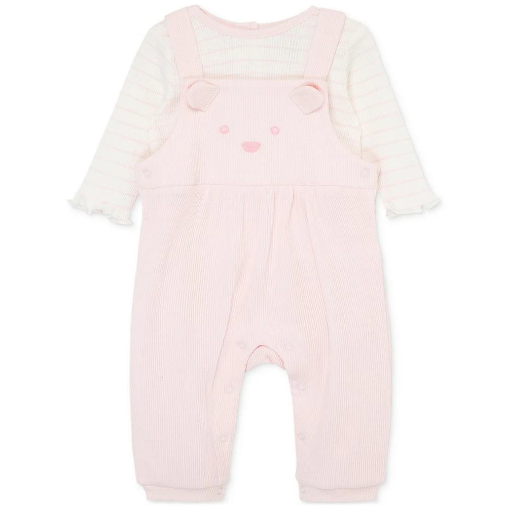 商品Little Me|Baby Girls Charms Cotton Top and Overall, 2 Piece Set,价格¥171,第1张图片