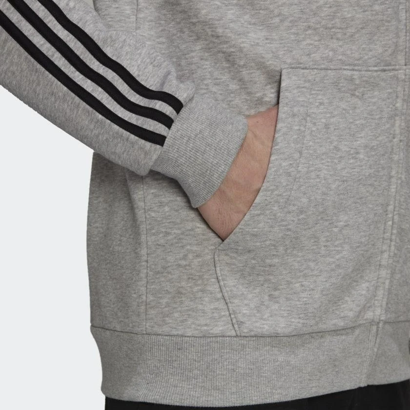 Men's adidas Essentials Fleece 3-Stripes Full-Zip Hoodie 商品