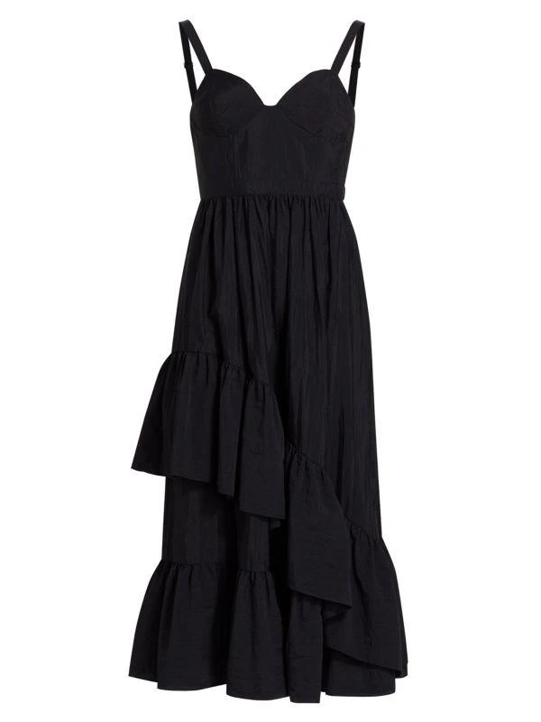 Amy Asymmetric Ruffle Midi-Dress 商品
