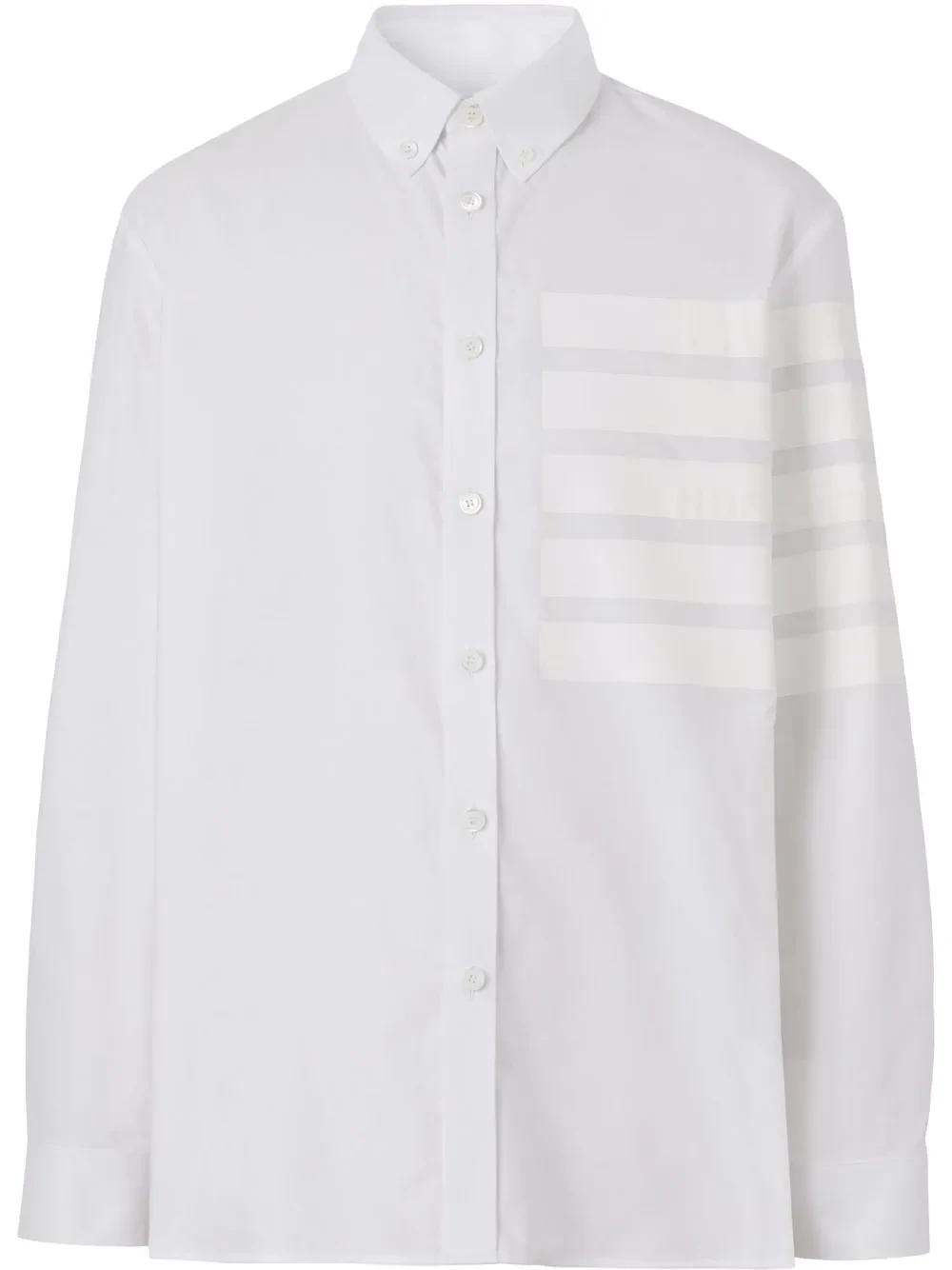 商品Burberry|BURBERRY 男士白色压花印花衬衫 8050368,价格¥3037,第1张图片