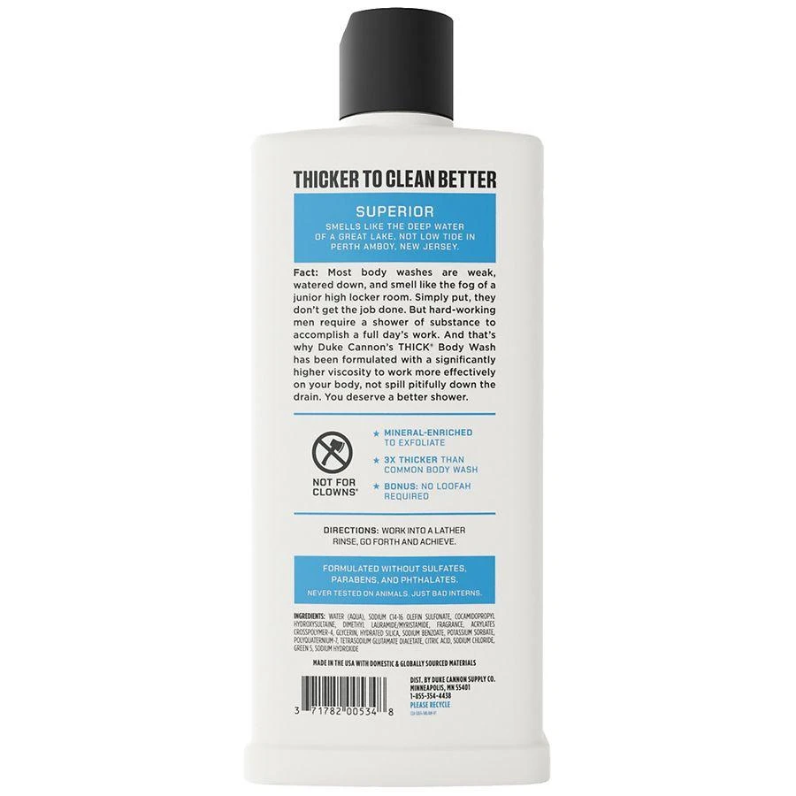 商品Duke Cannon|Thick Body Wash Superior - Fresh Water + Citrus,价格¥59,第2张图片详细描述