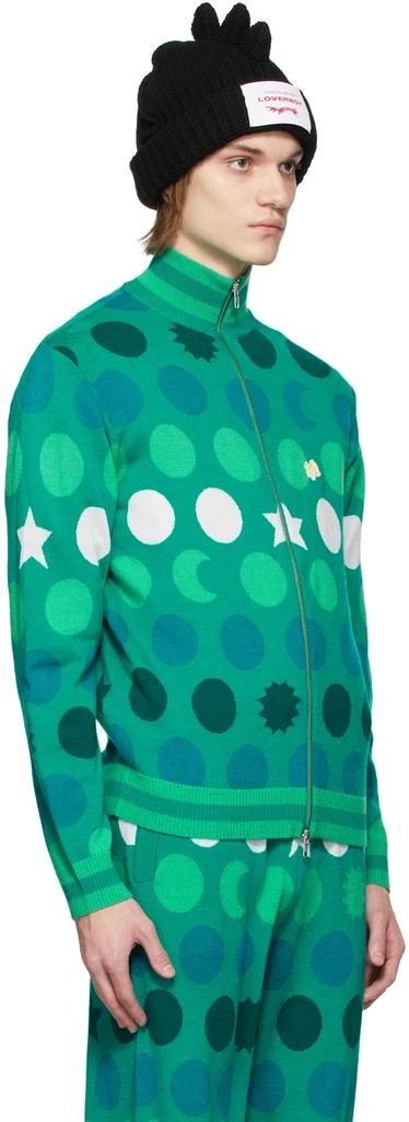 商品Charles Jeffrey Loverboy|Green Graphic Runes Zip-Up Sweater,价格¥1501,第2张图片详细描述