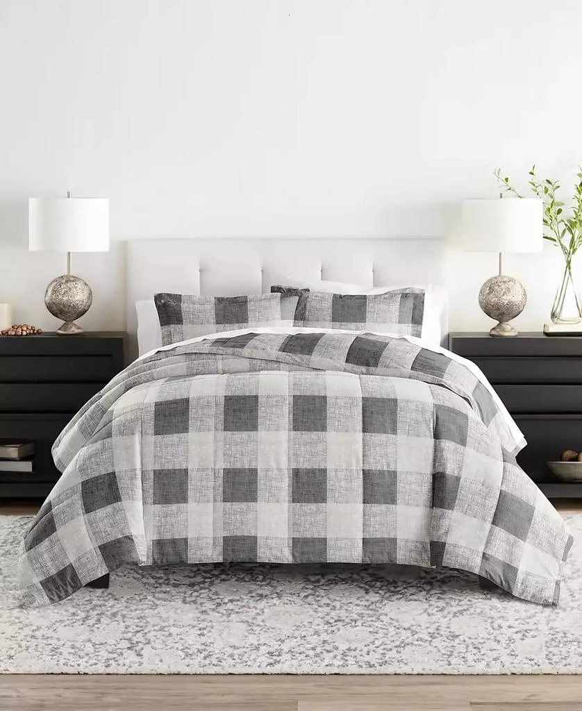 商品IENJOY HOME|Ultra Soft Gingham 3-Pc. Comforter Set,价格¥394,第3张图片详细描述