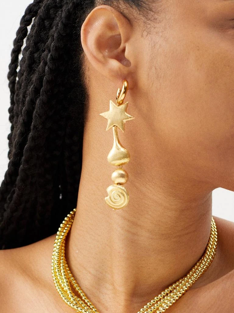 商品Timeless Pearly|Mismatched gold and silver-plated hoop earrings,价格¥1887,第2张图片详细描述