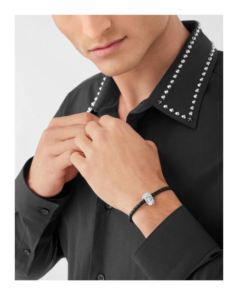 商品Philipp Plein|Plein Enigma Crystal Calf Leather Bracelet,价格¥1024,第4张图片详细描述