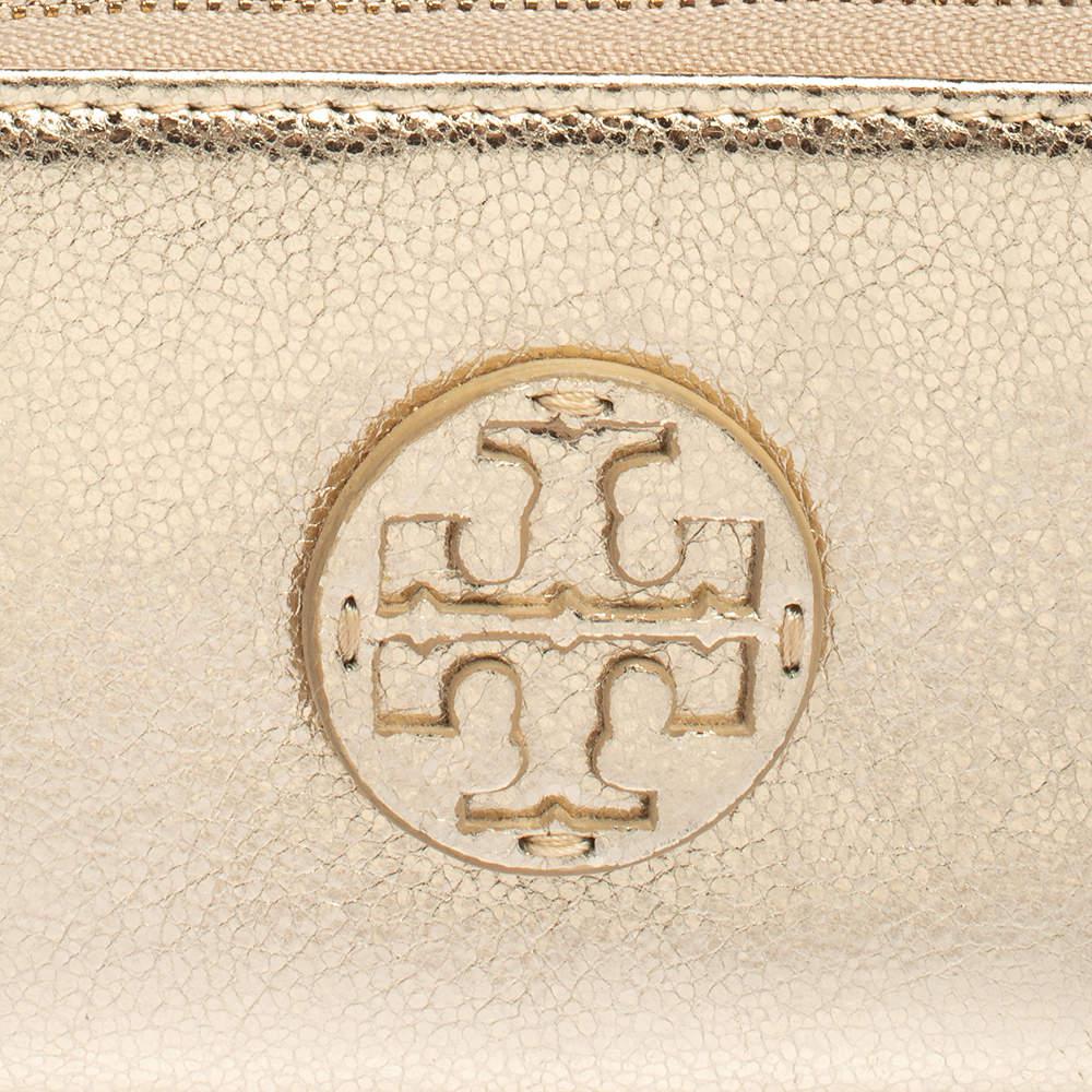Tory Burch Gold Leather Zip Around Coin Purse商品第5张图片规格展示