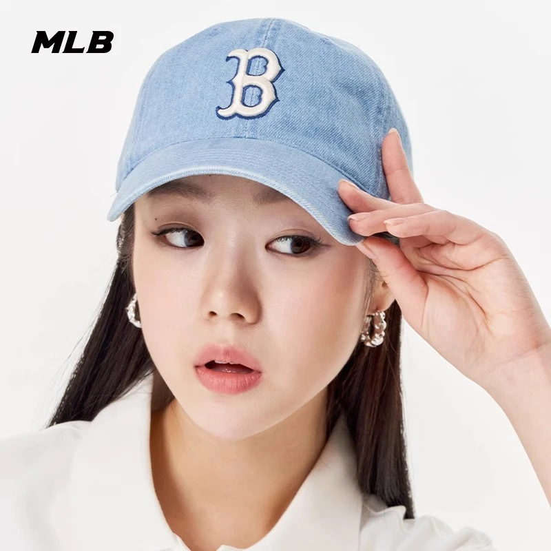 MLB官方男女情侣复古丹宁棒球帽软顶遮阳时尚潮秋冬CPD01 商品