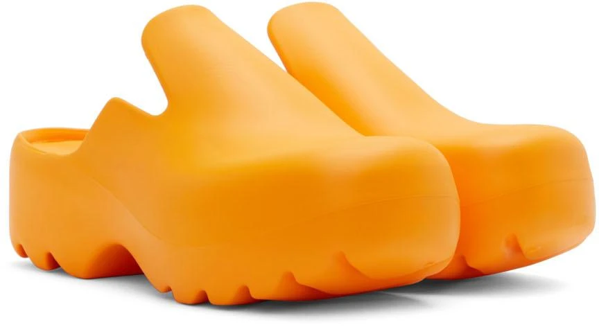 商品Bottega Veneta|Orange Rubber Flash Clogs,价格¥4861,第4张图片详细描述