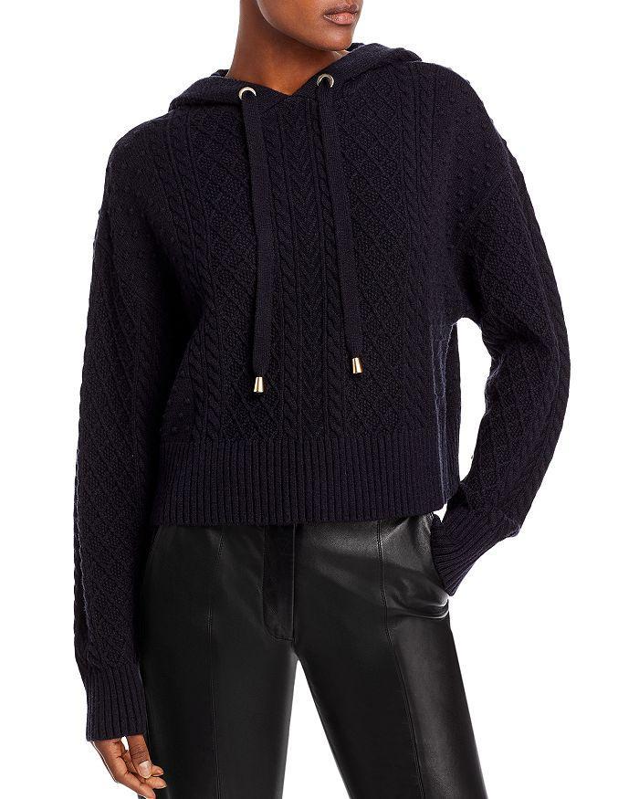 商品AQUA|Cable Sweater Hoodie - 100% Exclusive,价格¥652,第1张图片