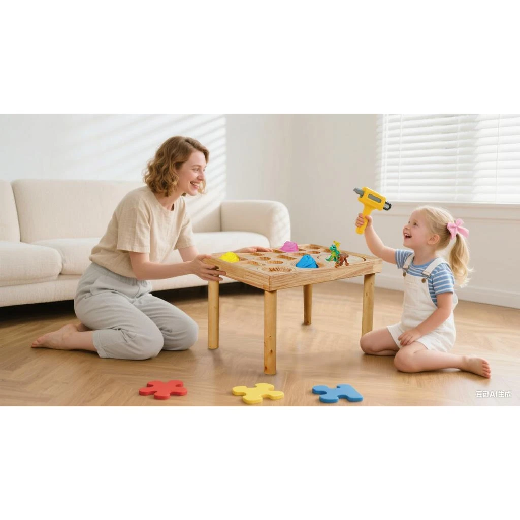 商品Streamdale Furniture|Streamdale Toddler Sensory Table with 2 Chairs - Sand & Water Play,价格¥1301,第5张图片详细描述