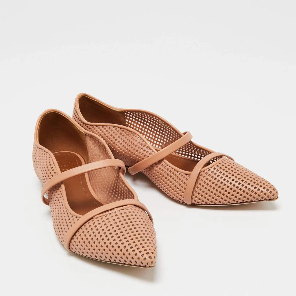 商品[二手商品] Malone Souliers|Malone Souliers Beige Perforated Leather Maureen Ballet Flats Size 36.5,价格¥905,第4张图片详细描述