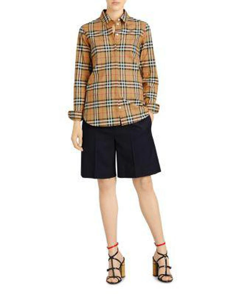 商品Burberry|Check Print Button Down Top,价格¥1817,第2张图片详细描述