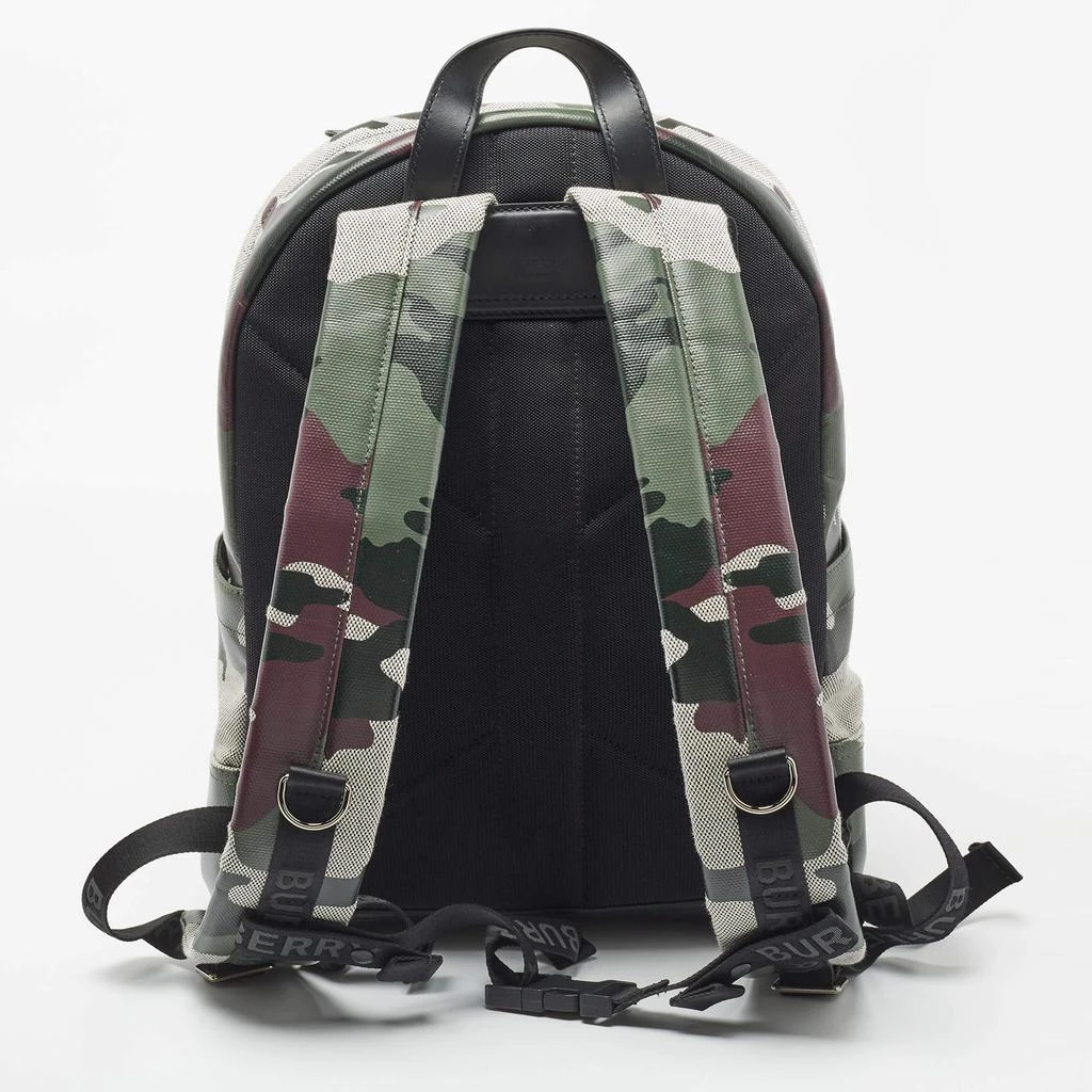 商品Burberry|Burberry Green Camoflauge Coated Canvas and Leather Backpack,价格¥6477,第4张图片详细描述