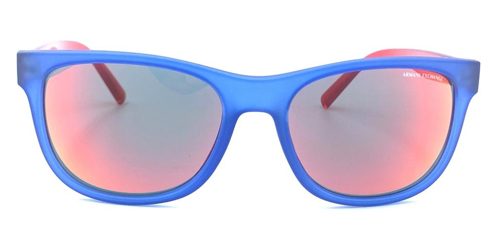Mirrored Red Rectangular Mens Sunglasses AX4103SF 83276Q 56商品第1张图片规格展示