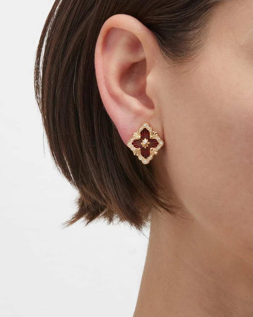 商品Buccellati|18K Yellow Gold Opera Tulle Medium Red Diamond Earrings,价格¥54929,第2张图片详细描述