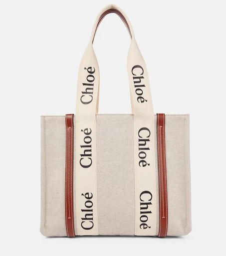 商品Chloé|Woody Medium canvas tote,价格¥9999,第1张图片