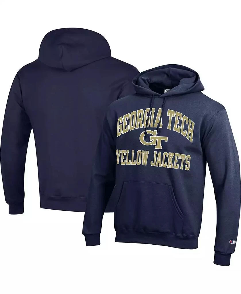 商品CHAMPION|Men's Navy Georgia Tech Yellow Jackets High Motor Pullover Hoodie,价格¥337,第1张图片