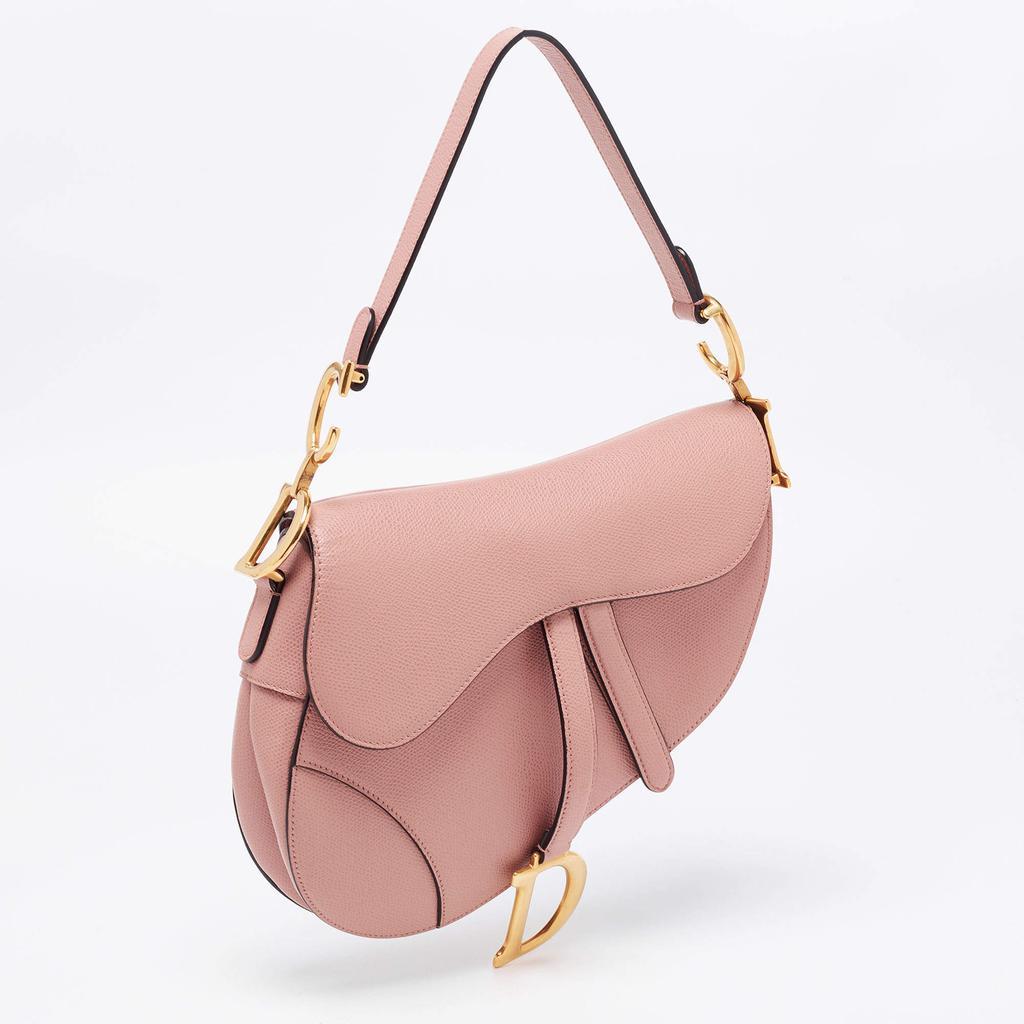 商品[二手商品] Dior|Dior Pink Leather Saddle Shoulder Bag,价格¥21620,第5张图片详细描述