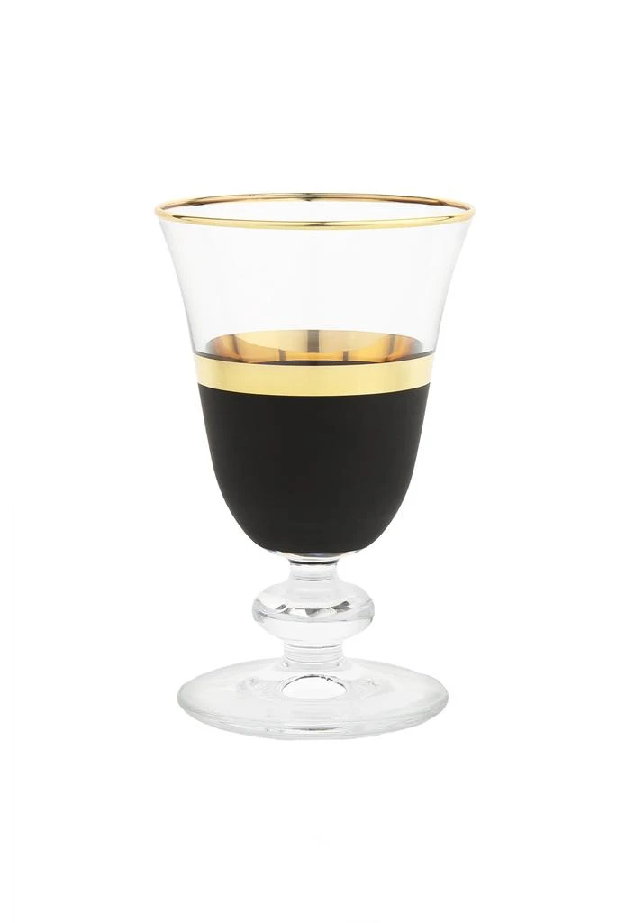 商品Classic Touch Decor|Set of Short Stem Glasses with Black and Gold Design,价格¥913,第1张图片