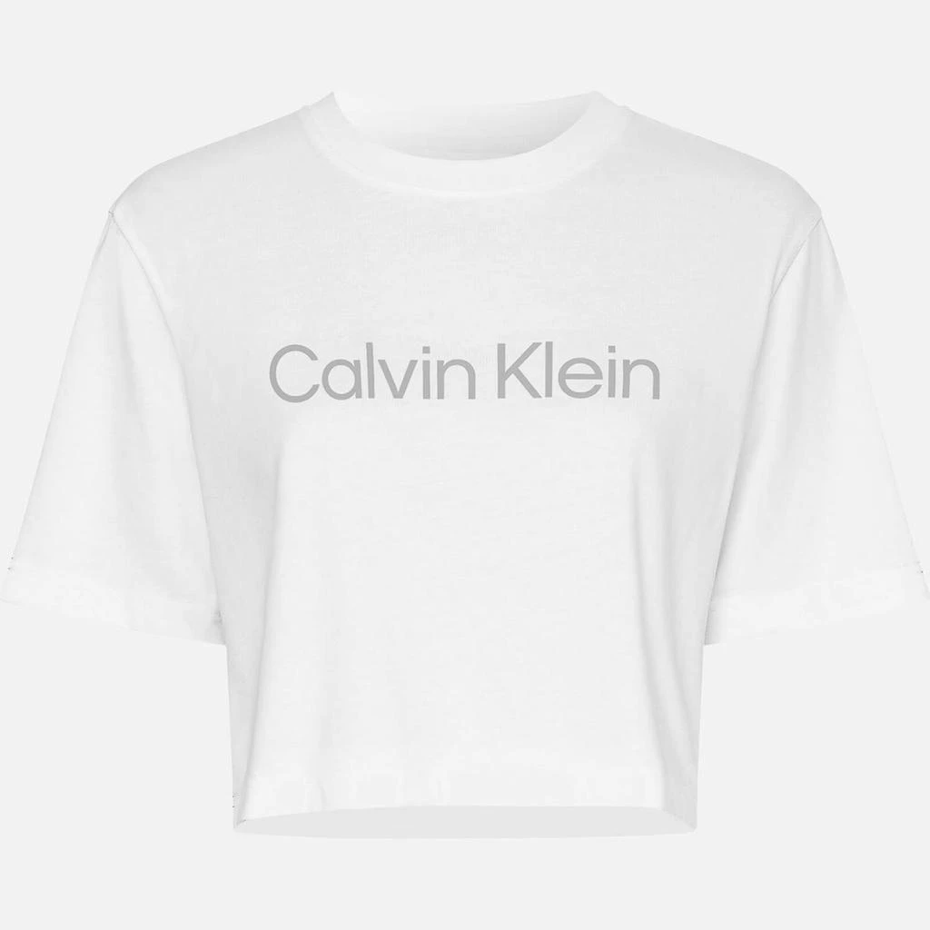 商品Calvin Klein|Calvin Klein Performance Women's Ss Cropped T-Shirt - Bright White,价格¥156,第1张图片