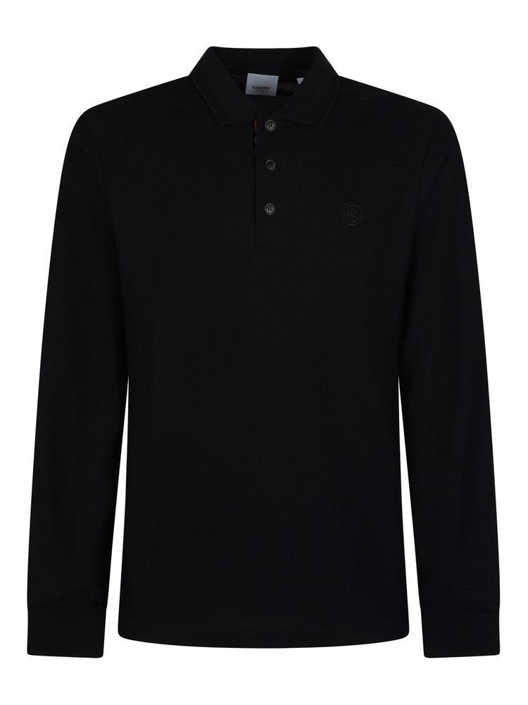 Burberry Logo Detailed Long-Sleeved Polo Shirt商品第1张图片规格展示