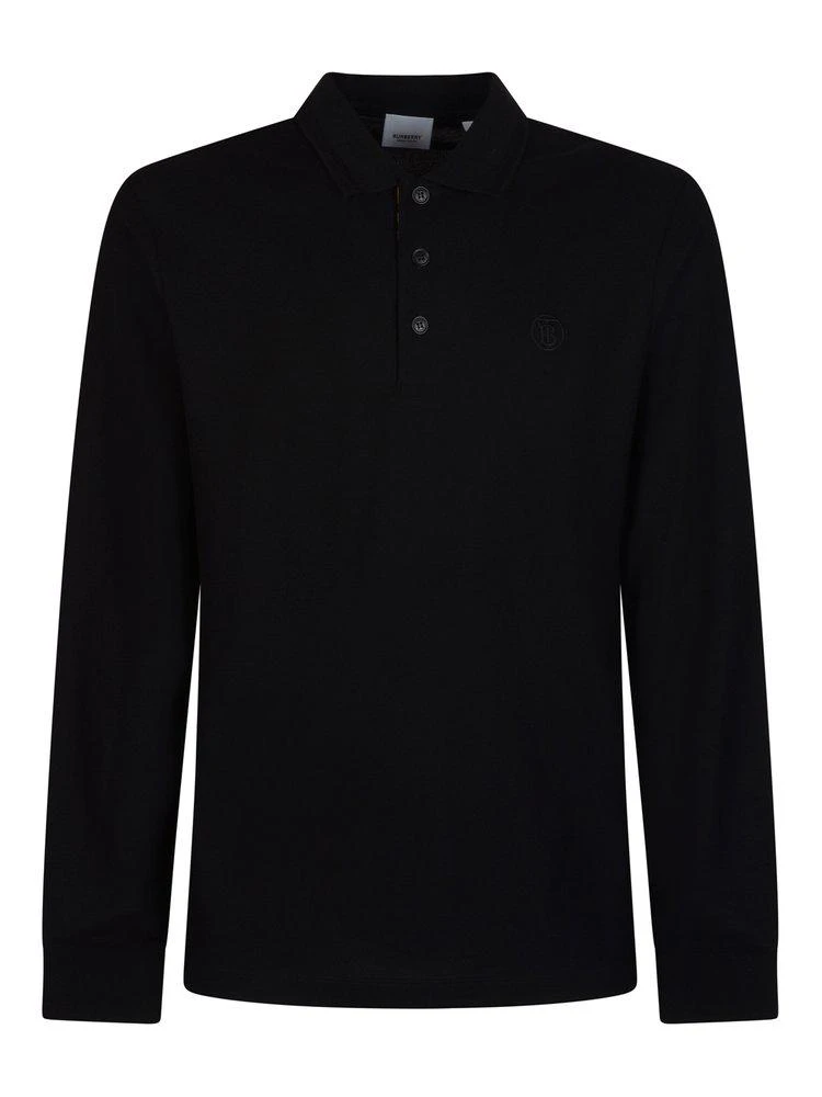 商品Burberry|Burberry Logo Detailed Long-Sleeved Polo Shirt,价格¥2145,第1张图片