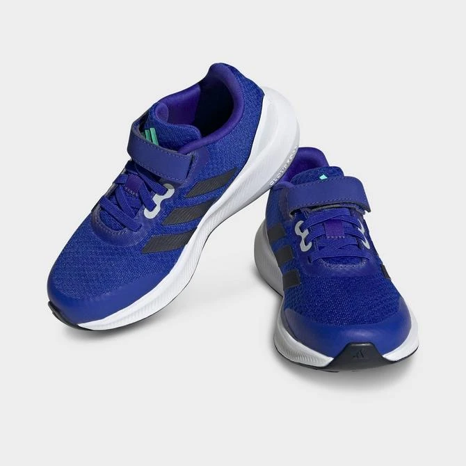 商品Adidas|Little Kids' adidas RunFalcon 3.0 Elastic Lace Strap Running Shoes,价格¥373,第2张图片详细描述