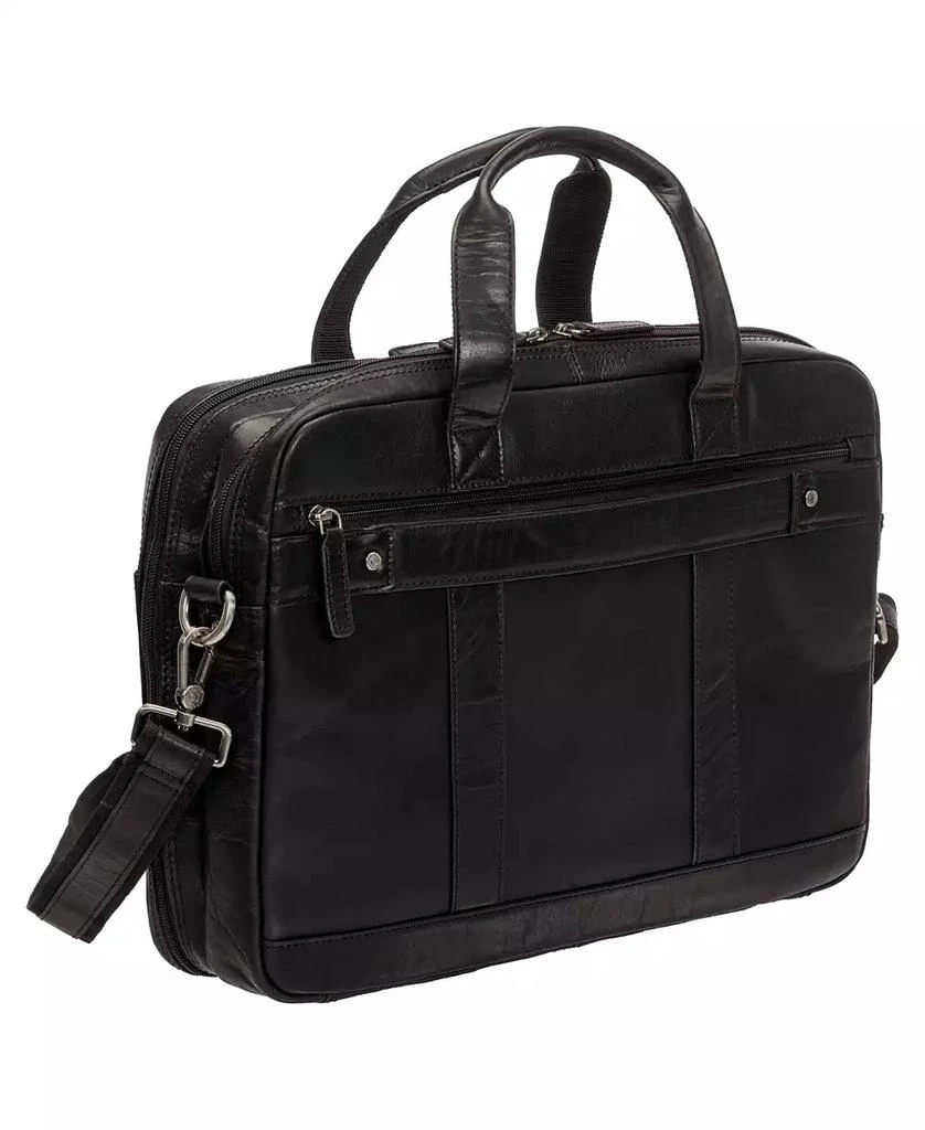 商品Mancini Leather Goods|Men's Buffalo Double Compartment Briefcase for 15.6" Laptop and Tablet,价格¥2184,第2张图片详细描述