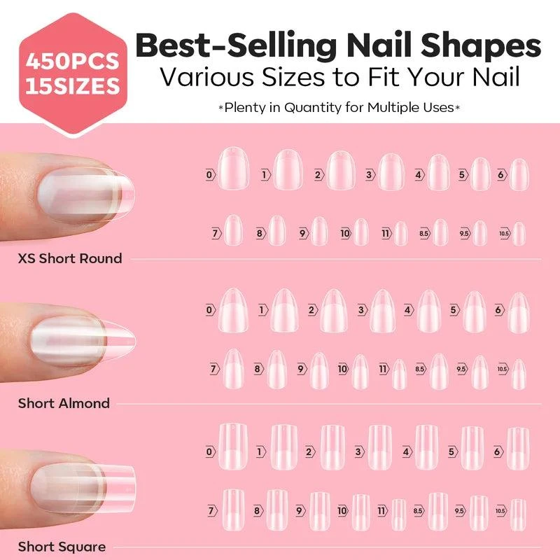 Oval&Almond&Square Soft Nail Tips 商品