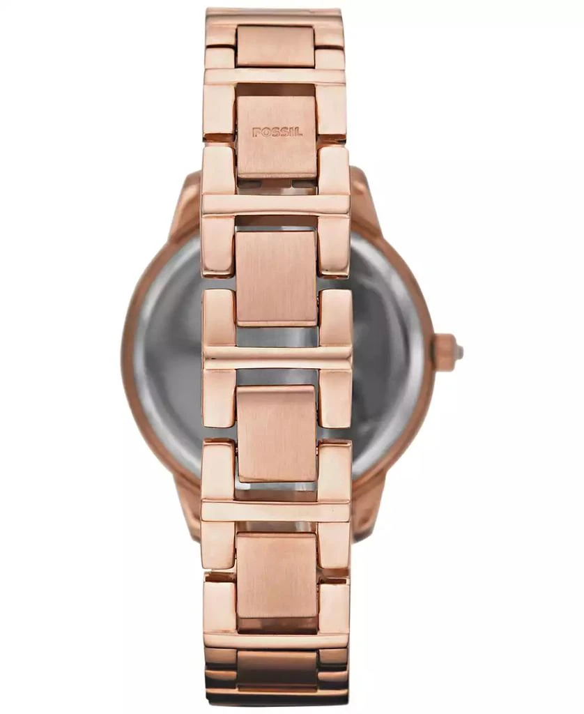 商品Fossil|Fossil Women's Jesse Rose Gold-Tone Stainless Steel Bracelet Watch 34mm ES3020 女士腕表,价格¥695,第3张图片详细描述