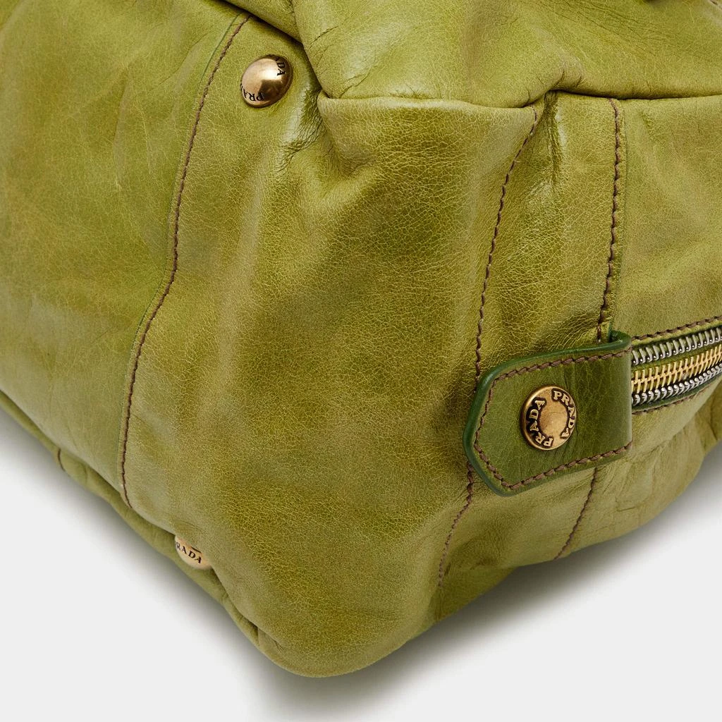 Prada Green Vitello Shine Leather Chain Link Bowler Bag 商品