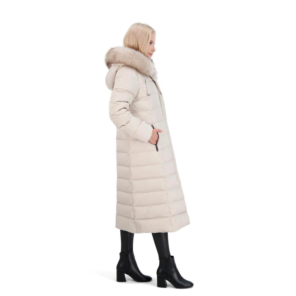 商品Tahari|Tahari Nellie Long Coat for Women-Insulated Jacket with Removable Faux Fur Trim,价格¥1147,第5张图片详细描述