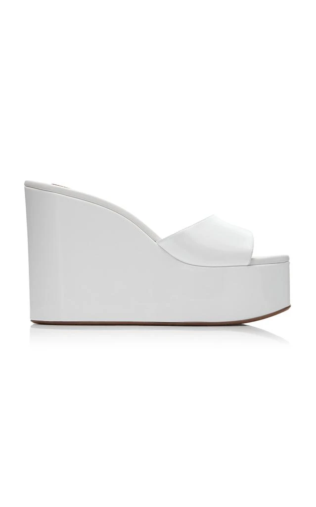 商品Alaïa|ALAÏA - Patent Leather Platform Mules - White - IT 37 - Moda Operandi,价格¥4999,第1张图片