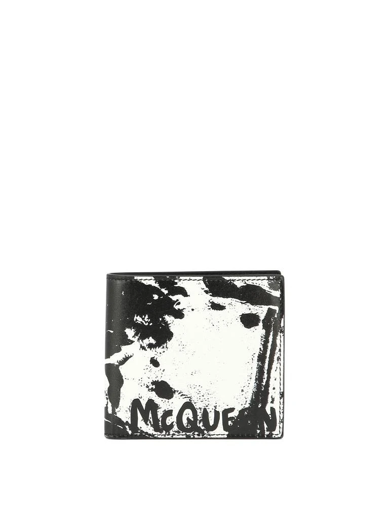 商品Alexander McQueen|Mcqueen Graffiti Wallets & Card Holders Black,价格¥1440,第1张图片