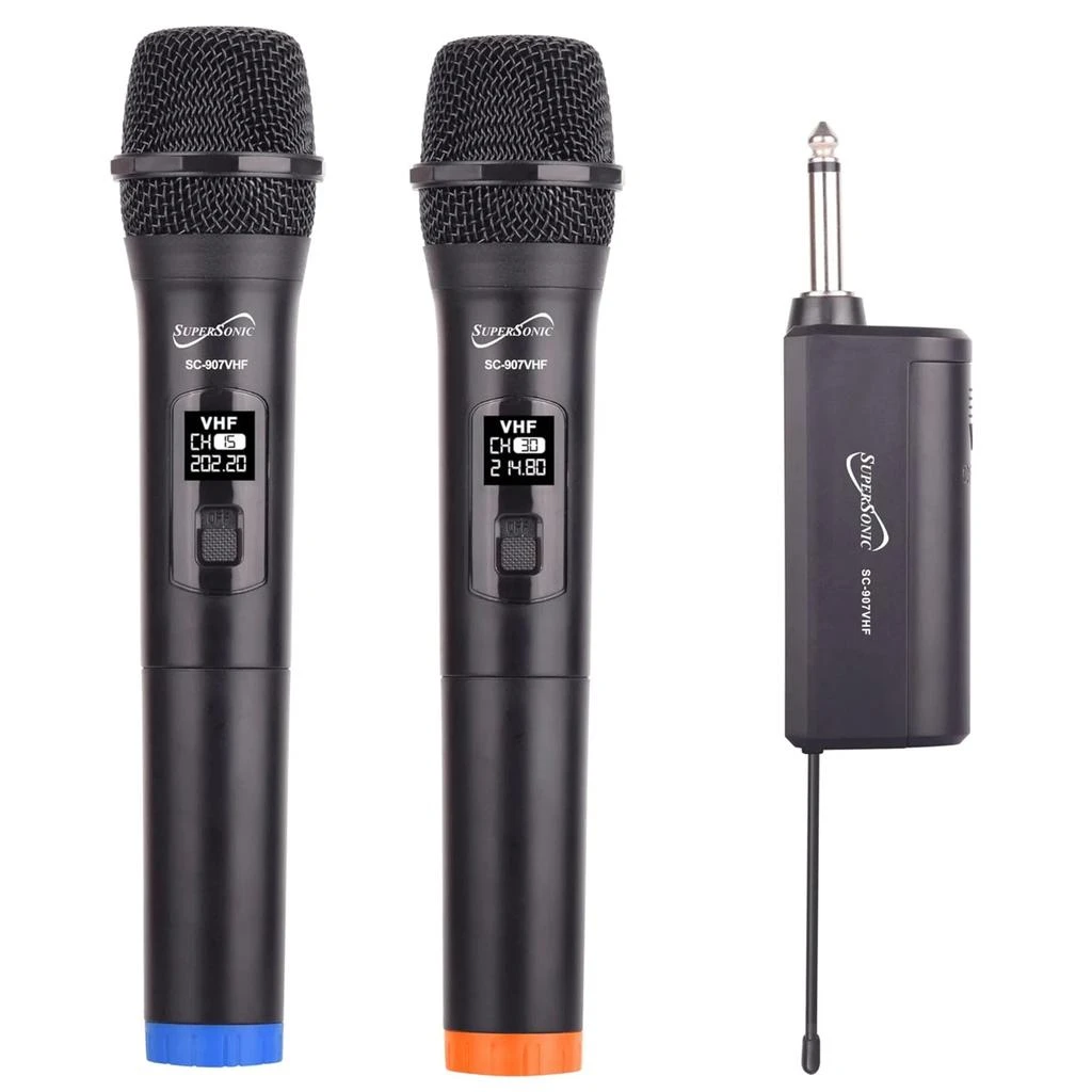 商品PROXXI|Supersonic VHF Dual Fixed Channel Professional Wireless Microphone,价格¥499,第1张图片