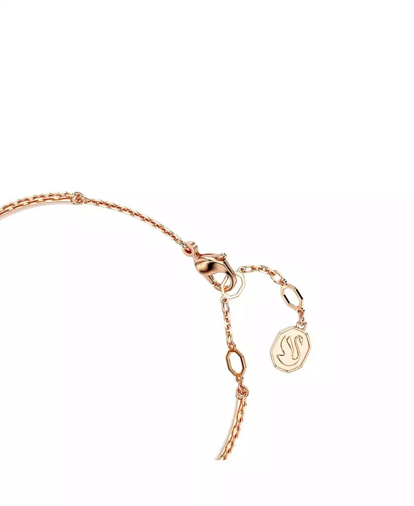 商品Swarovski|Swan, Black, Rose Gold-Tone Iconic Swan Bangle Bracelet,价格¥1420,第2张图片详细描述