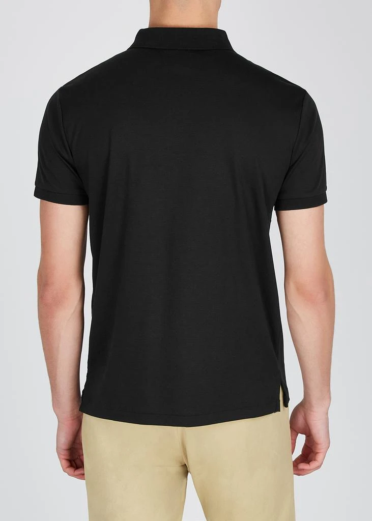 商品Ralph Lauren|Black slim Pima-cotton polo shirt,价格¥1331,第3张图片详细描述