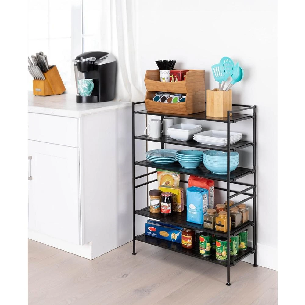 HOME 3-Tier Stackable Wide Resin Slat Shoe Rack 商品