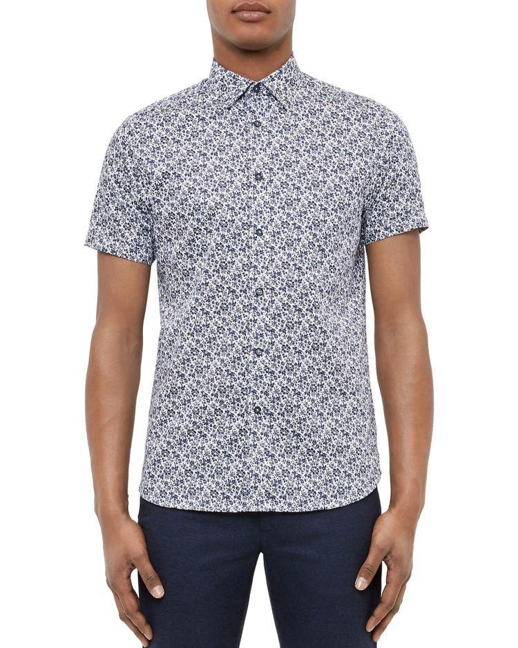 商品Ted Baker London|Alygar Floral Print Regular Fit Button-Down Shirt,价格¥615,第1张图片