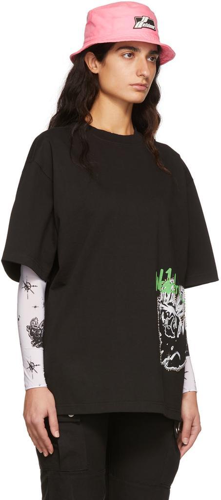 商品We11done|Black Cotton T-Shirt,价格¥2846,第4张图片详细描述