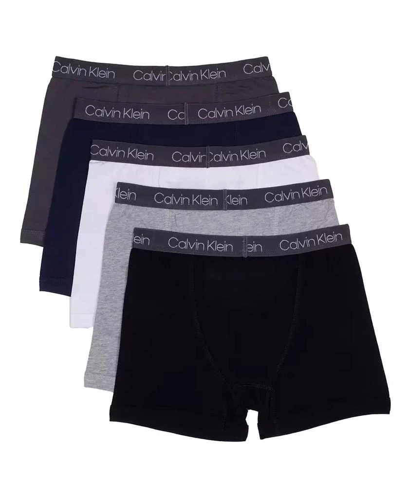 商品Calvin Klein|Big Boys Stretch Boxer Brief, Pack of 5,价格¥128,第2张图片详细描述