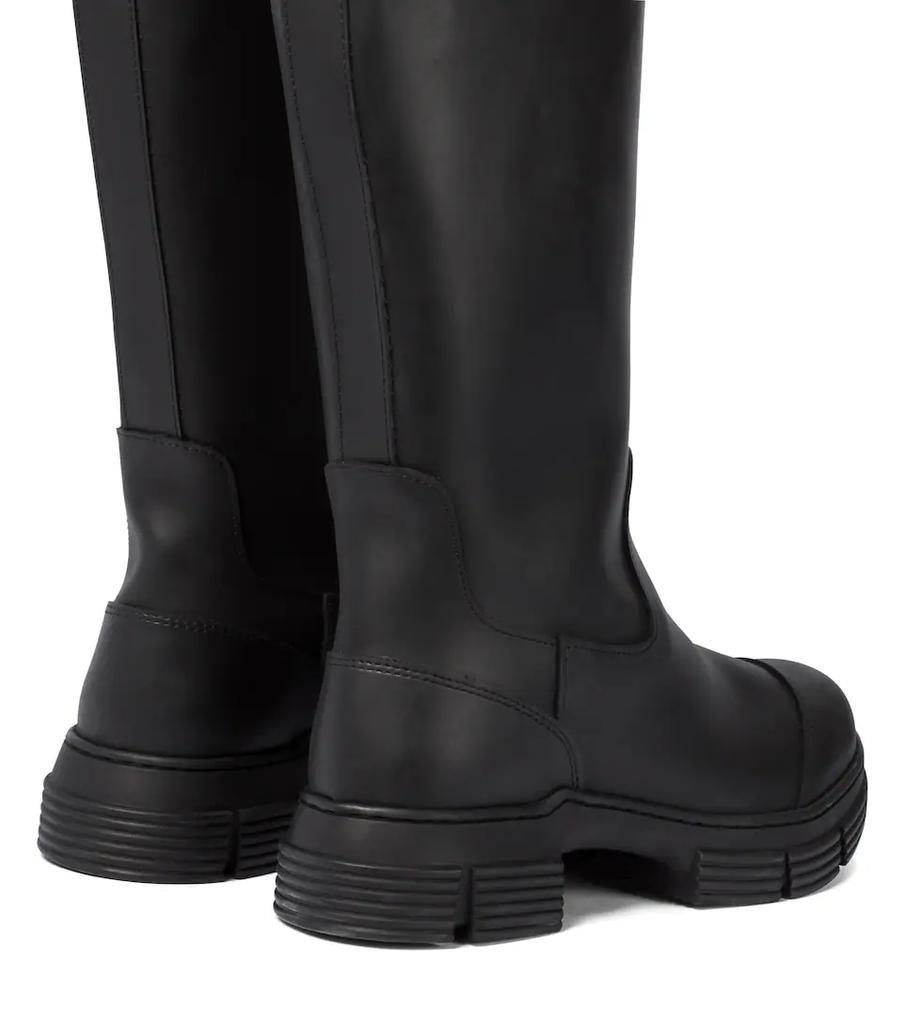 商品Ganni|Rubber knee-high boots,价格¥1898,第5张图片详细描述