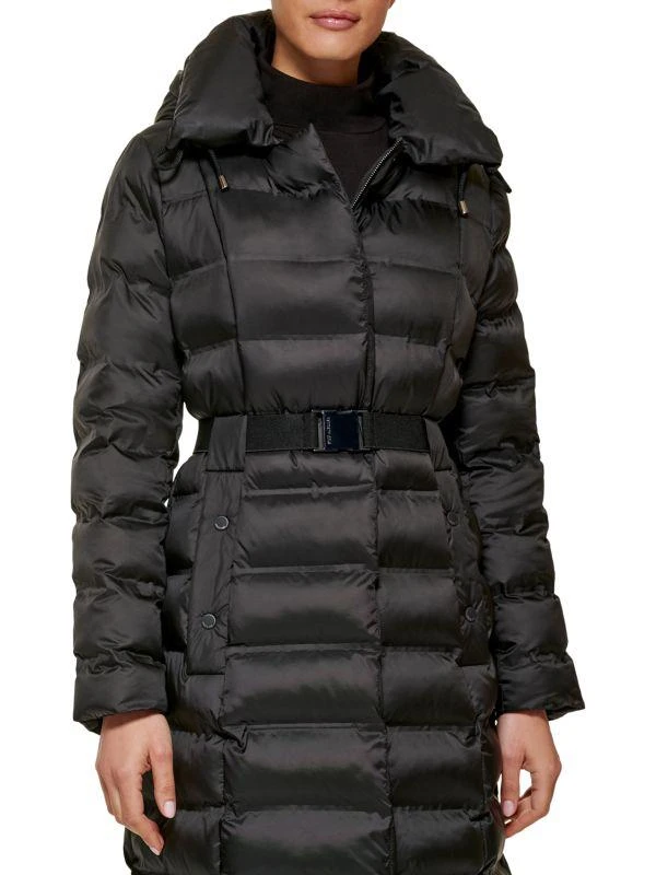 商品Kenneth Cole|Belted Puffer Stadium Jacket,价格¥675,第5张图片详细描述