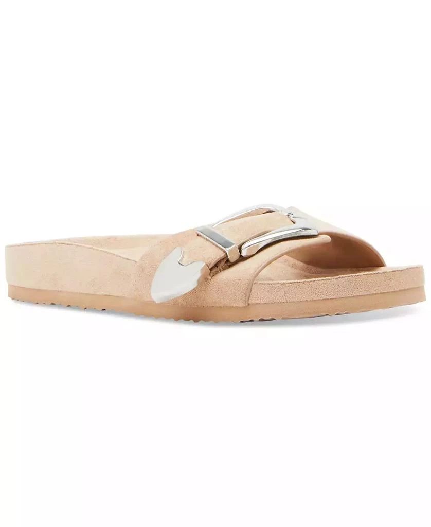 商品Madden Girl|Brookk Buckled Footbed Slide Flat Sandals,价格¥220,第1张图片