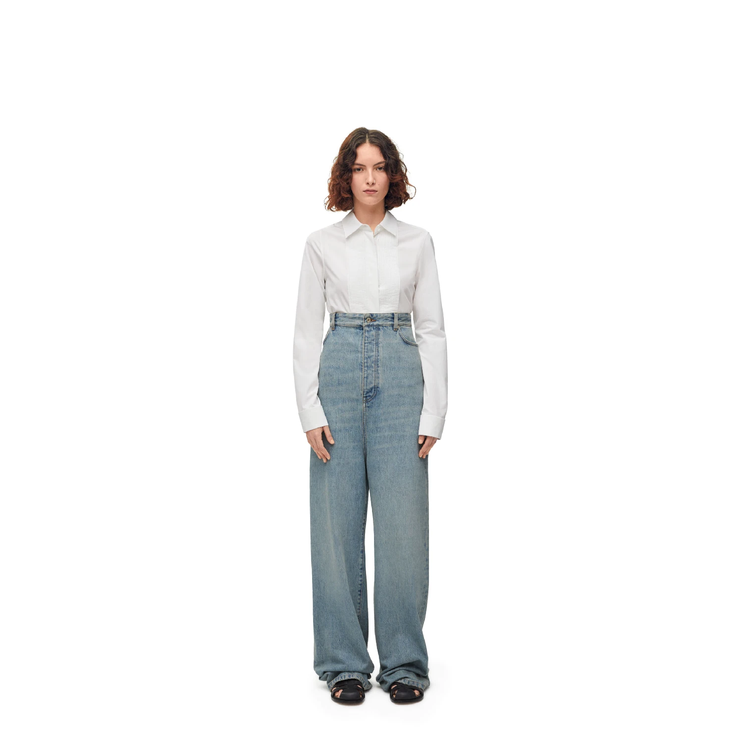 【预售】 罗意威 25春夏 女士 牛仔裤 Bustier high waisted jeans in denim S540Y11X59-8438  商品