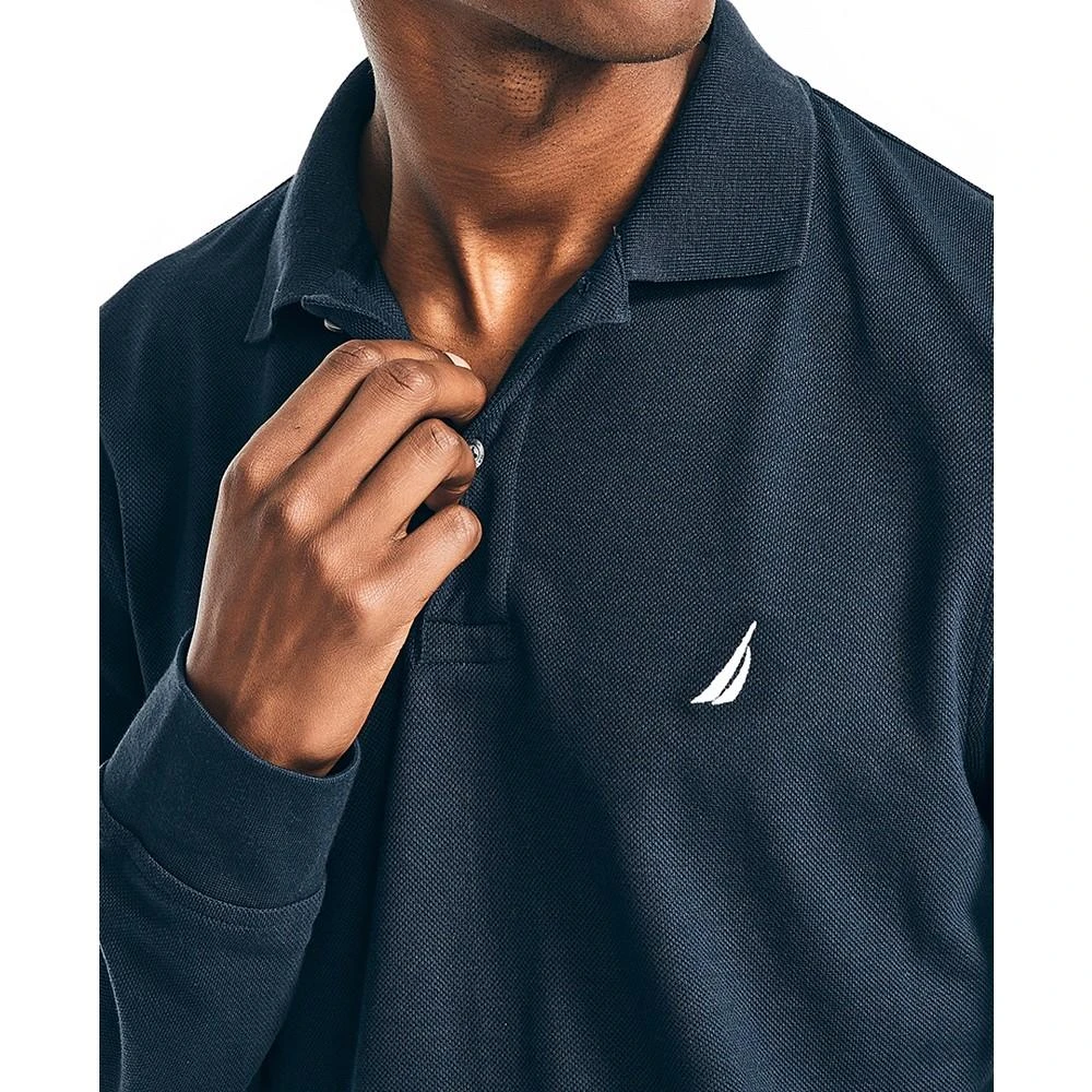 商品Nautica|Men's Classic-Fit Comfort Long-Sleeve Deck Polo,价格¥127,第3张图片详细描述