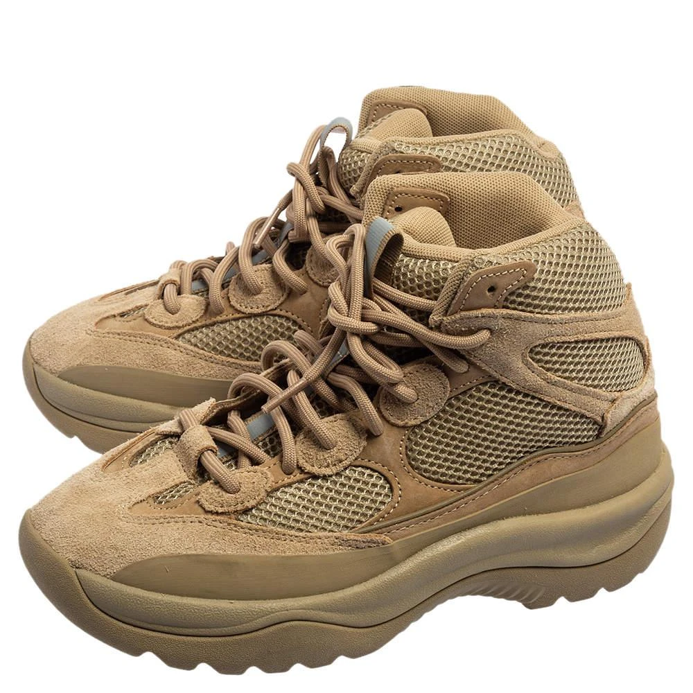 商品[二手商品] YEEZY|Yeezy x Addidas Brown Mesh and Suede Taupe Season 7 Desert Sneakers Size 40 ,价格¥2838,第4张图片详细描述
